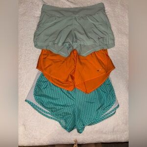 Nike Women's Athletic Shorts Bundle - Mint, Orange, Teal